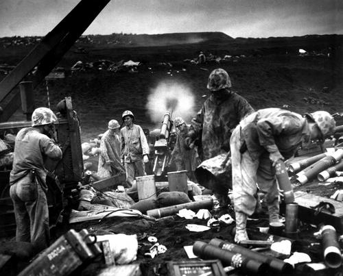 105mm on Iwo Jima